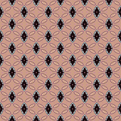Seamless Vintage Mandala Unique Beauty Minimal Template Beautiful Fashion Retro Modern Graphic Cloth Fabric Print Design Texture Shape Concept Wallpaper Background Geometric Art Pattern.