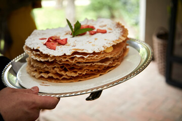 paste, azúcar, dulce, delicioso, sabroso, comida, postre, tarta, frutilla, azúcar impalpable