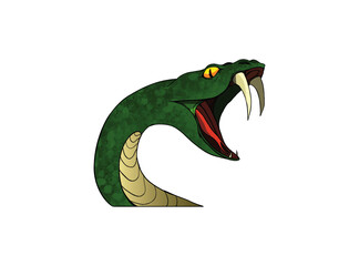 Green Cobra Snake Illustration | Snake Illustration | Green Cobra 