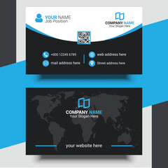 Creative Modern Professional Blue Business Card Design Template