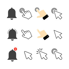 Flat button with red subscribe on white background for design concept. Subscribe button icon. Social media symbol. Red play button icon. Vector illustration on a white background.