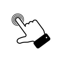 Hand click icon vector. pointer icon vector. hand cursor icon vector. Pointer click. Cursor arrow icon. Clicking with a computer mouse.