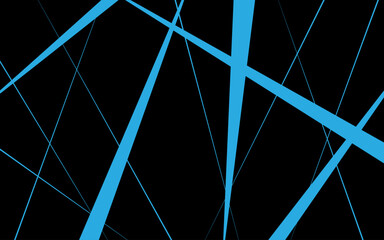 Blue color variable thickness lines on black background