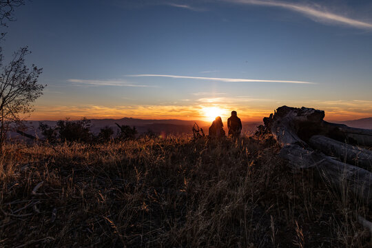 sunset in the mountains