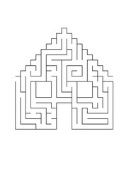 Maze shaped like a house