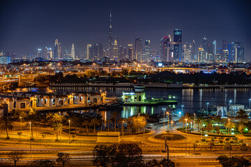 Naklejka premium Dubai City at Night