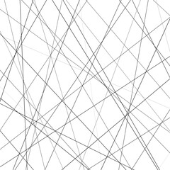 Random black chaotic lines vector background