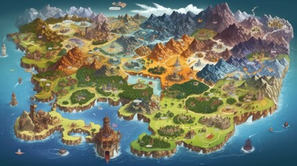 RPG Game World Map	
