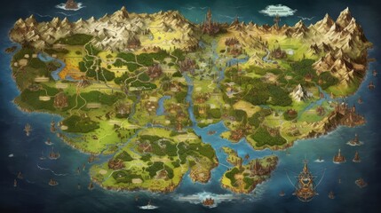 RPG Game World Map	
