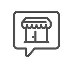 Shop management related icon outline and linear vector.