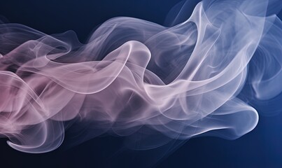 Obraz premium smoke is shown in the air on a blue background with a red and white smoke trail in the middle of the smoke is white and pink. generative ai