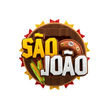Selo 3D de S&atilde;o Jo&atilde;o Festa Junina