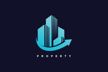 Fototapeta premium Property logo design vector icon with modern style
