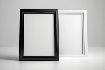 two contrasting picture frames placed side by side. Generative AI