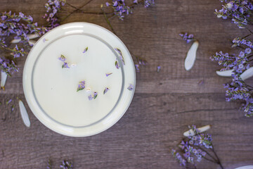 Obraz na płótnie Canvas Lavender Soap and Candles 