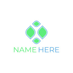 Nature Health and Tech logo design concept