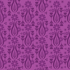Seamless Royal lily Vector artr colored seamless floral pattern with royal lily 