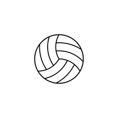 volleyball ball isolated and outlined