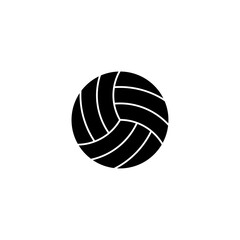 Black volleyball vector icon