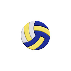 volleyball ball icon semi-3d