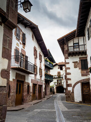 Street of Elizondo, Navarra, Spain.