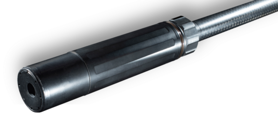 Shadow behind a rifle barrel wearing a suppressor