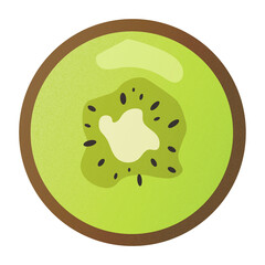 Zestaw ilustracji owoców kiwi | Owoce Fruit wector set illustration Fruits Icons fresh