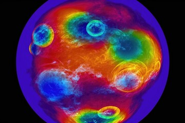 Obraz na płótnie Canvas Ozone holes, a natural phenomenon in our atmosphere. AI Generative