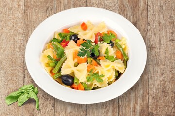 Tasty fresh Pasta dish in plate