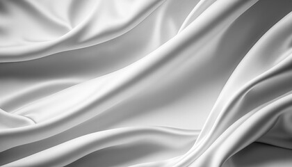 Fototapeta premium Silver silk fabric texture, elegant and smooth luxurious silver background, Generative AI