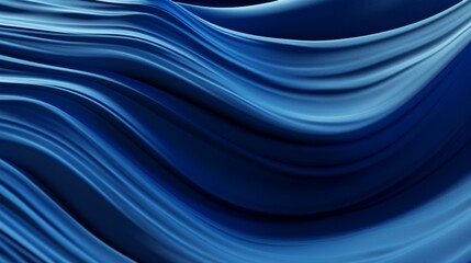 Rhythmic Azure Waves: An Abstract Exploration of Sculptural Aesthetics and Surreal 3D Landscapes on Shaped Canvas, Echoing Abstraction-Cr&eacute;ation Principles
