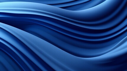 Obraz premium Rhythmic Azure Waves: An Abstract Exploration of Sculptural Aesthetics and Surreal 3D Landscapes on Shaped Canvas, Echoing Abstraction-Création Principles