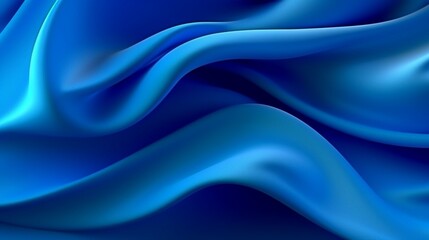 Obraz premium Rhythmic Azure Waves: An Abstract Exploration of Sculptural Aesthetics and Surreal 3D Landscapes on Shaped Canvas, Echoing Abstraction-Création Principles