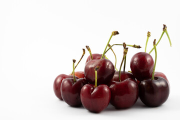 cherries isolated on white