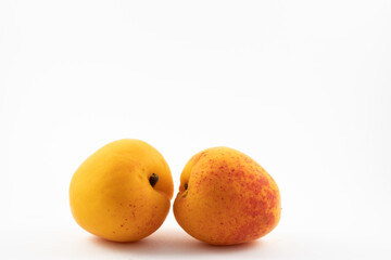 apricots isolated on white