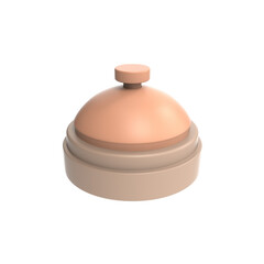 hotel Service bells 3d illustration isolated  office reception bell 