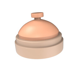 hotel Service bells 3d illustration isolated  office reception bell 