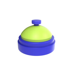 hotel Service bells 3d illustration isolated  office reception bell 