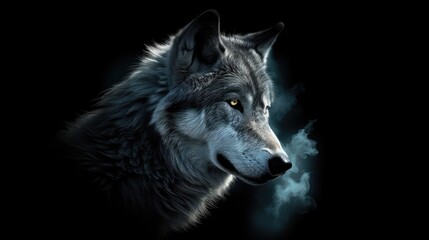 wolf in the night wallpaper background