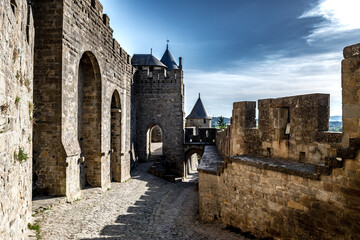 Obraz premium Spectacular Ancient Fortress Of Medieval City Carcassonne In Occitania, France