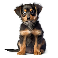 chihuahua puppy isolated on white Generative AI 