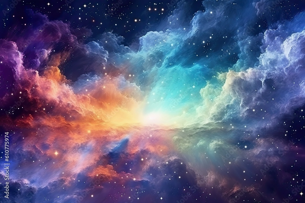 Canvas Prints horizontal photo planet space galaxy generative ai