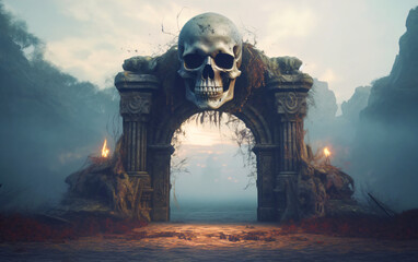 Giant Skull Gate Cave