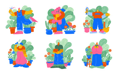 Young people characters. Adult hipster team, man, girl person group, fashion society, female, male. Vector community concept