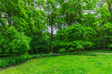 Vorontsovsky park, a recreation area and a green area in the South-West of Moscow, Russia