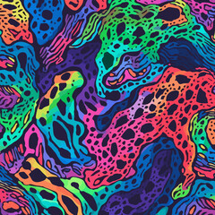 Fototapeta na wymiar animal print psychedelic graphic pattern