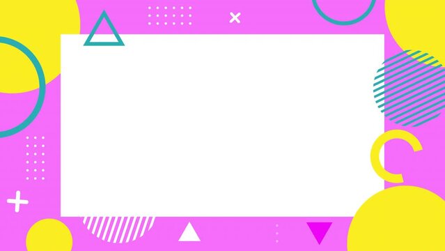 Animated geometric object background with the dominant color magenta, perfect for opening a video or video tutorial