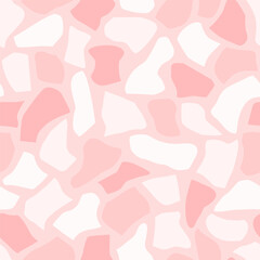 Vector abstract seamless pattern. Terrazzo floor tile imitation, stone texture. Trendy design for fabric, wrapping, backgrounds, wallpaper, textile.