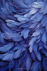 Obraz premium The painting has abstract blue and white flowing forms. AI generative