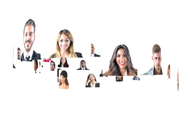 Isolated 3d rendering of futuristic multi screen vision